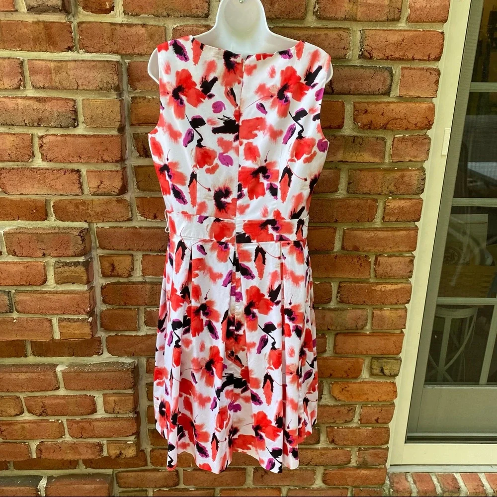 East 5th Orange Floral Sleeveless Dress 14 - Picture 6 of 7